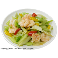 彩椒西芹明蝦球