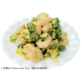 秋葵蝦仁炒滑蛋